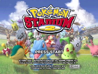 Pokemon Stadium 2 (Europe) Title Screen